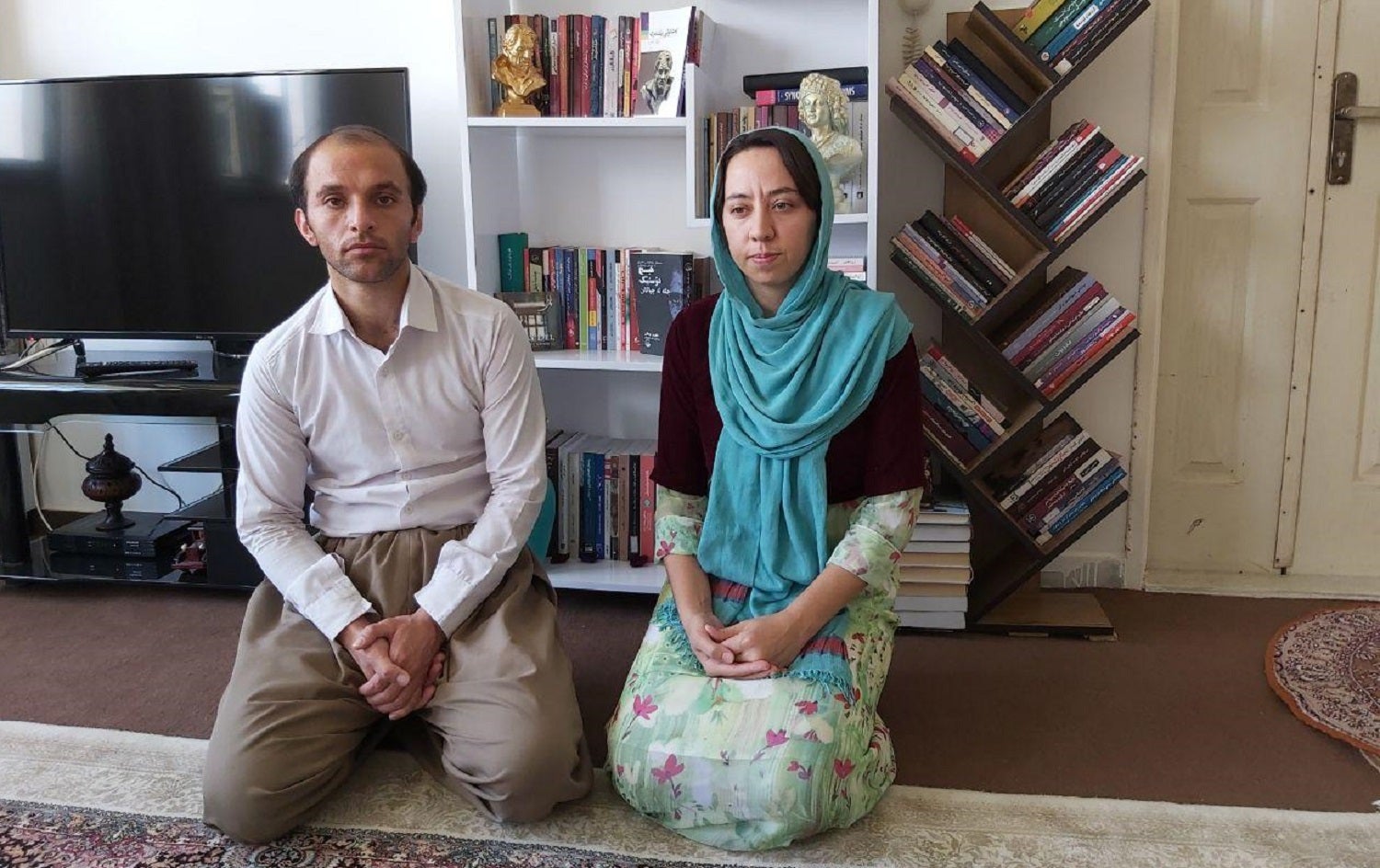 Idris Menbari (left) and Soma Mohammadi worked alongside Zara at Nojin Cultural Association. Photo: Jabar Dastbaz / Rudaw